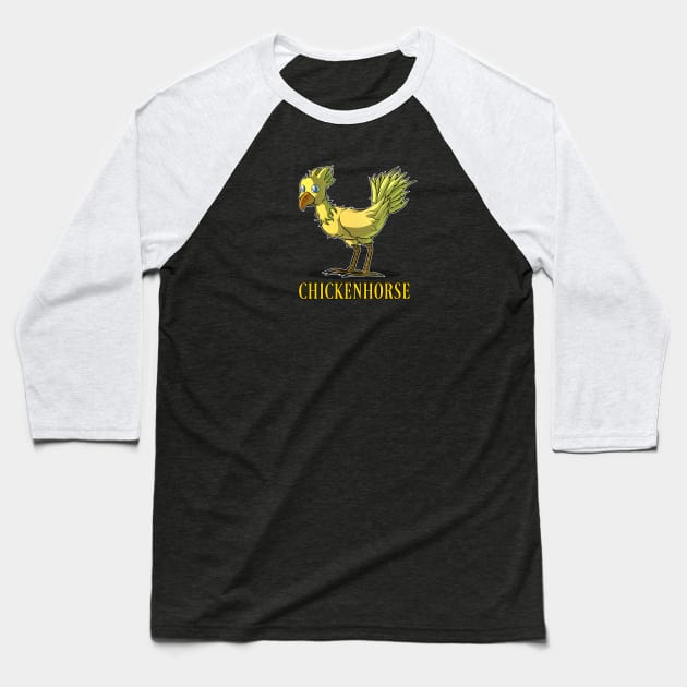 Chocobo Chickenhorse Baseball T-Shirt by JenEric Eric